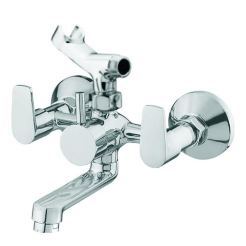 Wall Mixer Telephonic with Hand Shower Arrangement Telephonic only with Crutch Chrome